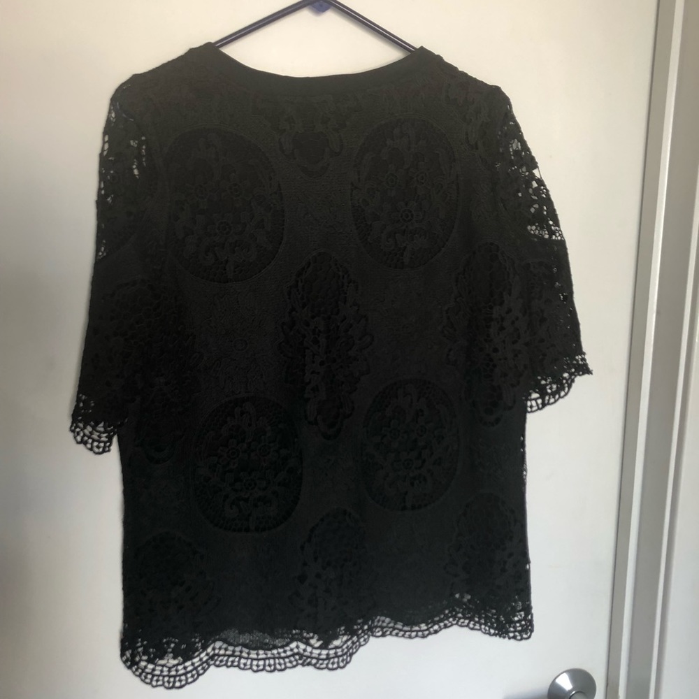 Black lace blouse size small